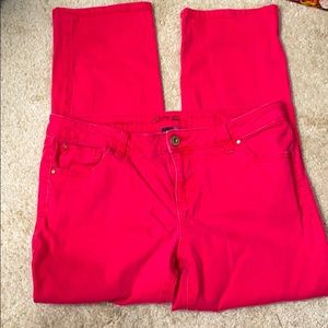 Apt. 9 Pink Denim Cropped Capri Pants